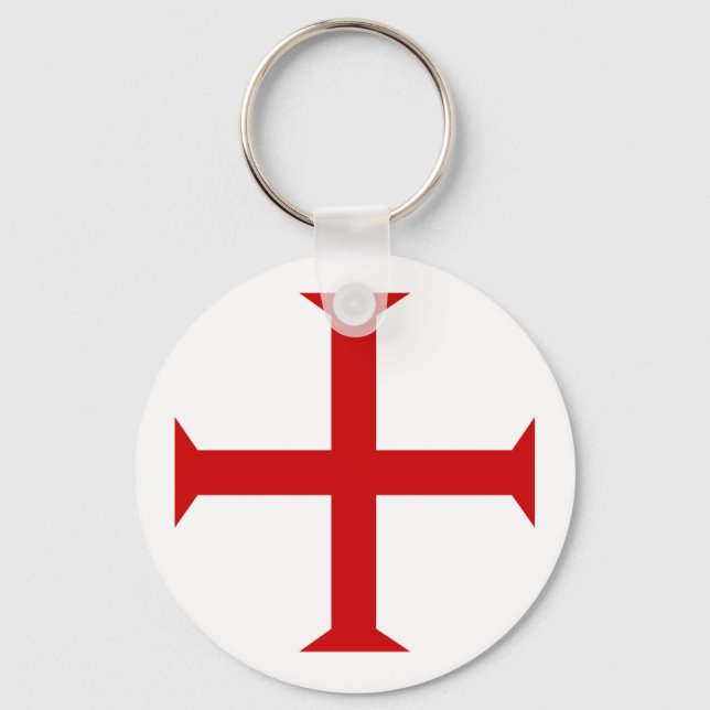 templar knights red cross malta teutonic hospitall key ring (Front)