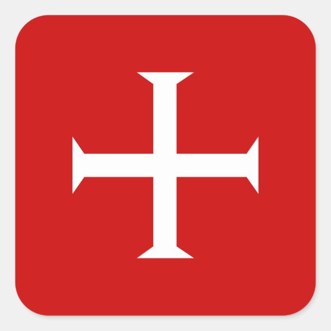 templar knights red cross malta teutonic hospitall square sticker (Front)
