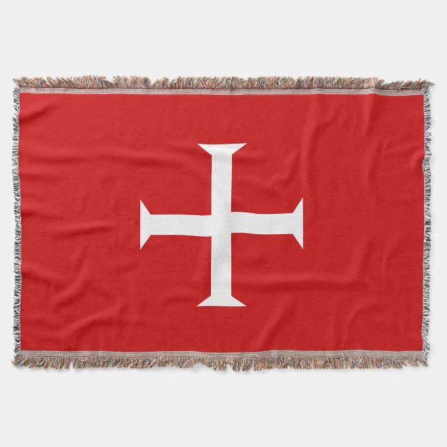 templar knights red cross malta teutonic hospitall throw blanket (Front)