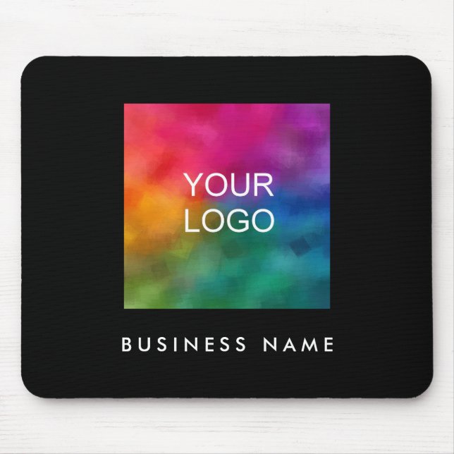 Template Add Upload Your Business Logo Image Text Mouse Pad (Front)