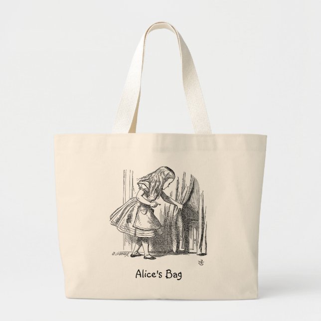 Template Alice Looking for the Door Large Tote Bag (Front)