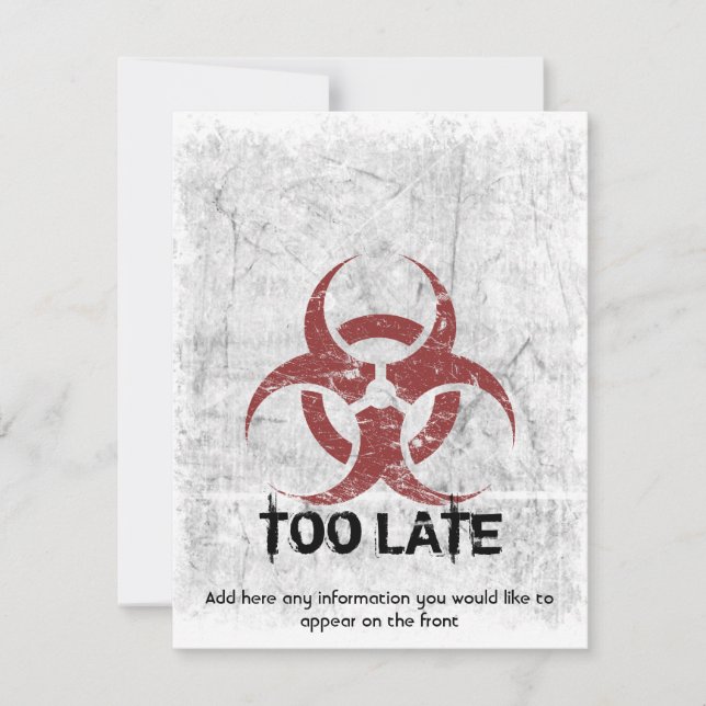 Template Biohazard Grunge Customisable (Front)