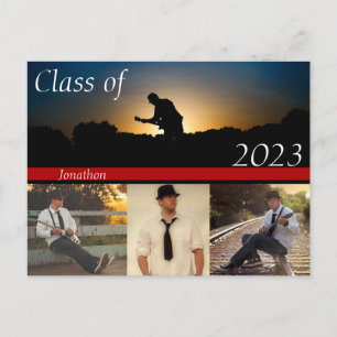 Template Black & Red Graduation Photo