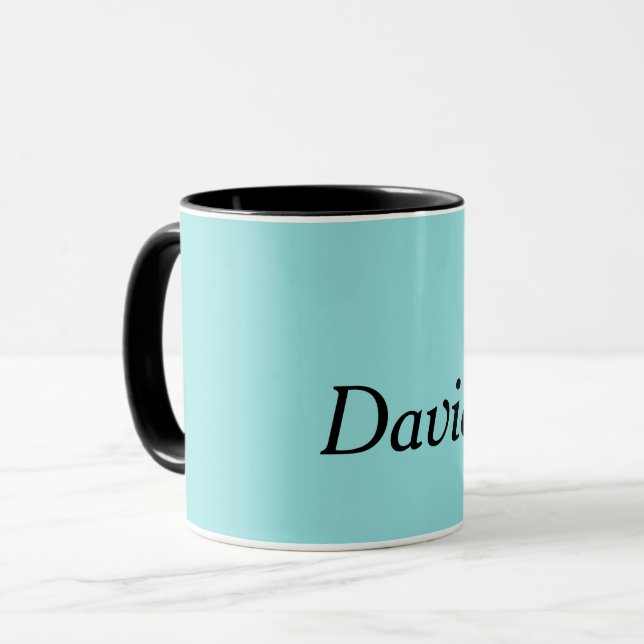 Template, Blue Aqua plain colour Mug (Front Left)
