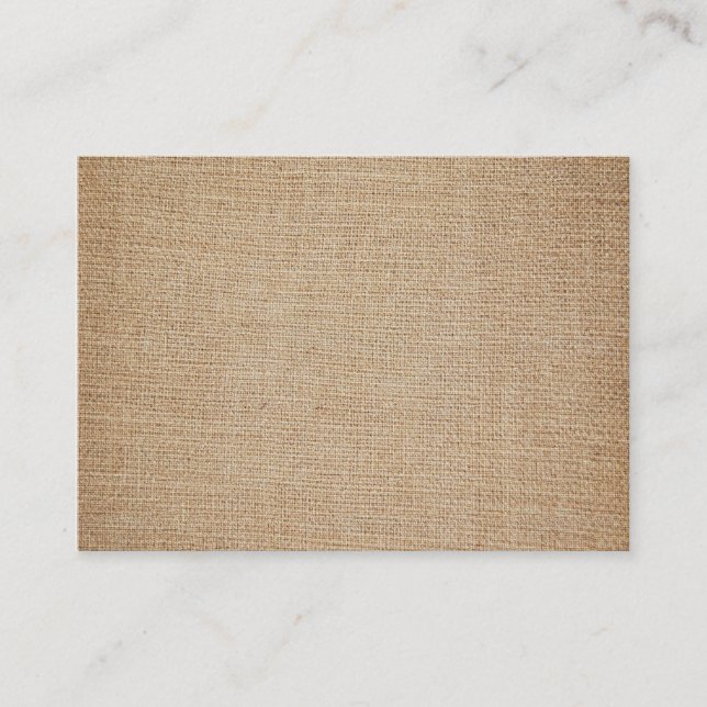 Template - Burlap Background Business Card (Front)
