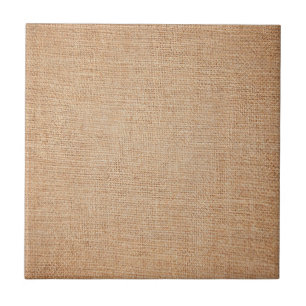 Template - Burlap Background Ceramic Tile