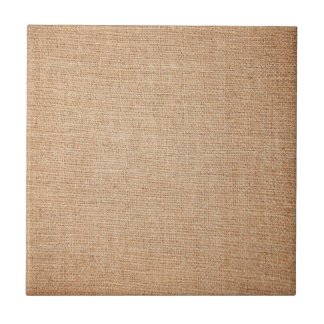 Template - Burlap Background Ceramic Tile