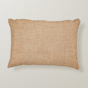 Template - Burlap Background Decorative Cushion