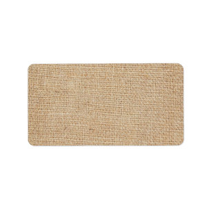 Template - Burlap Background Label