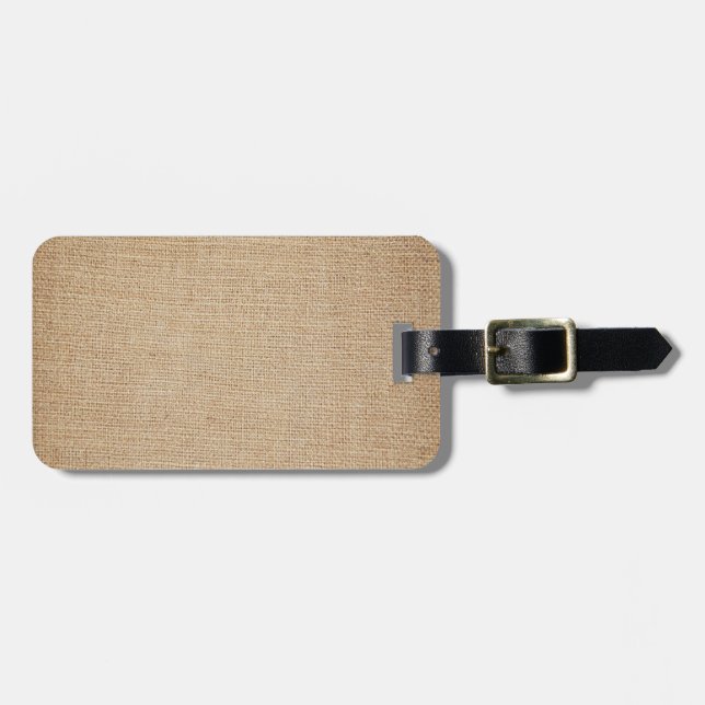 Template - Burlap Background Luggage Tag (Front Horizontal)