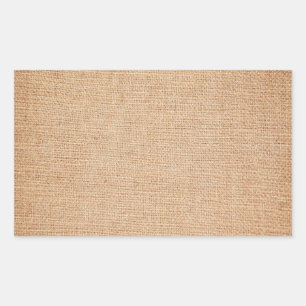 Template - Burlap Background Rectangular Sticker