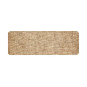 Template - Burlap Background Return Address Label