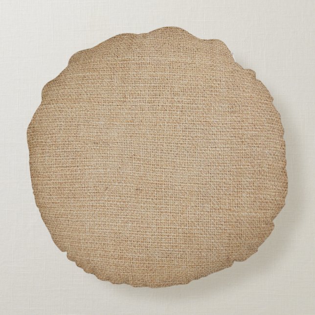 Template - Burlap Background Round Cushion (Back)