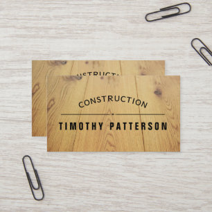 Template Business Card Customise wood plank