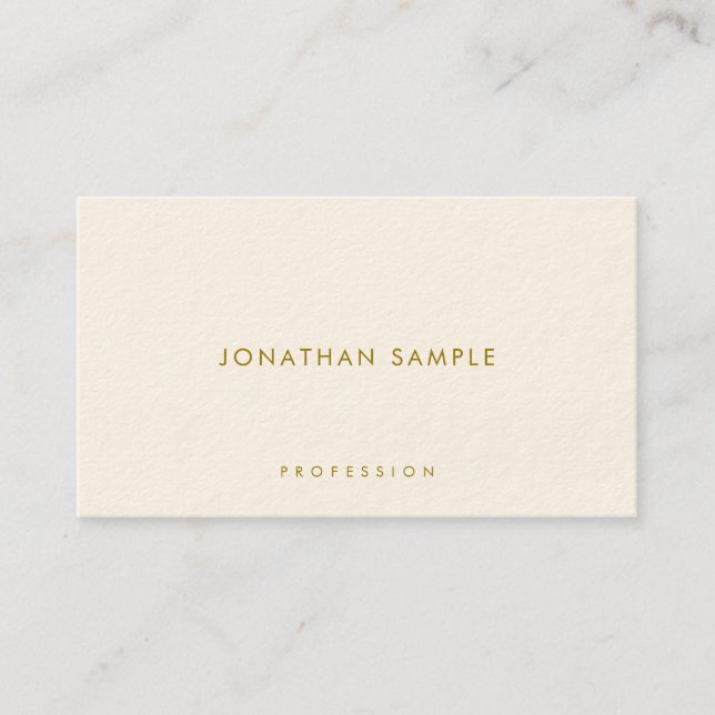 Template Business Cards Gold Text Luxury Modern (Front)
