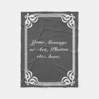 Template - Chalkboard Background w/ Border Fleece Blanket
