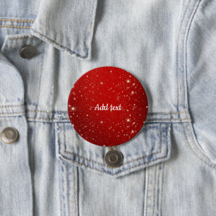 Template - Christmas Red Twinkle 7.5 Cm Round Badge