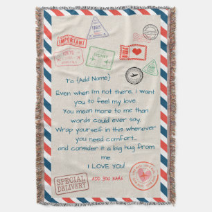 Template Custom Text Sherpa Blanket – We Love You
