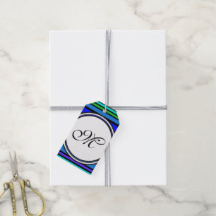 Template - Custom your text, monogram & backgr. Gift Tags