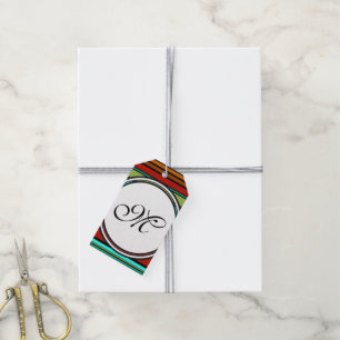 Template - Custom your text, monogram & backgr. Gift Tags