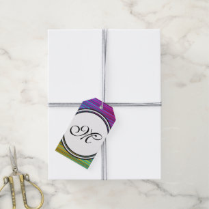 Template - Custom your text, monogram & backgr. Gift Tags