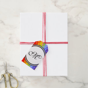 Template - Custom your text, monogram & backgr. Gift Tags