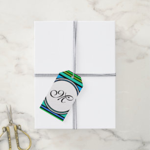 Template - Custom your text, monogram & backgr. Gift Tags