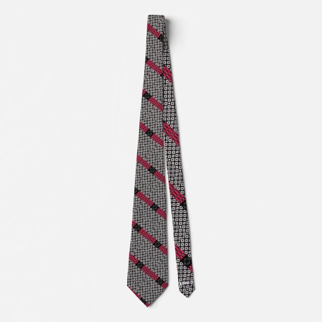 Template Distinguished Vintage Squares & Stripes Tie (Front)