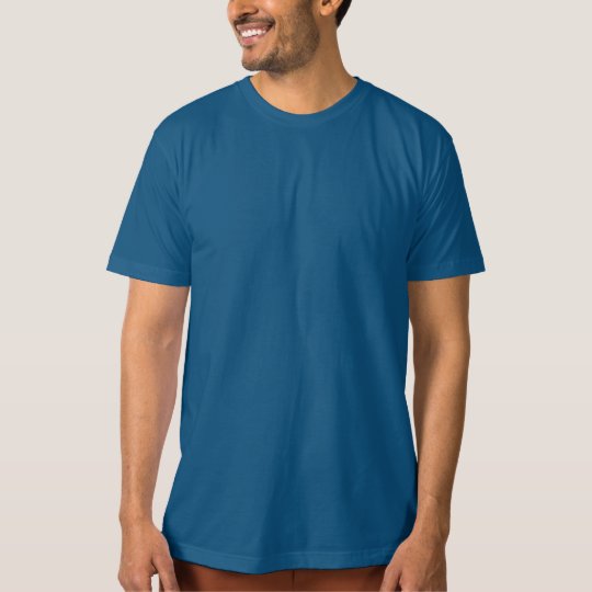 Template DIY customise ORGANIC T-SHIRT BLUE BLU