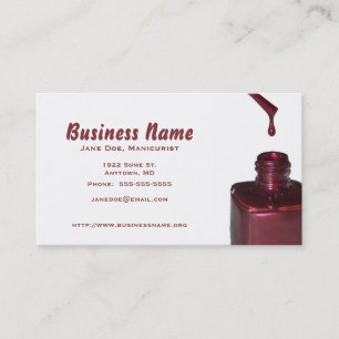 Template Dripped Red Nail Polish Business Card