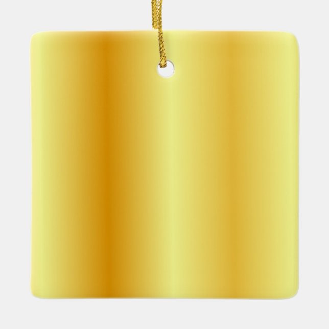 Template Faux Gold Metallic Look Custom Blank Ceramic Ornament (Front)