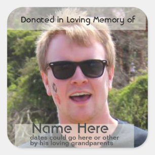 Template for  Donation Bookplate Square Sticker