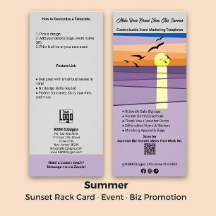 Template for Events, Booths, Smb Marketing Summer Rack Card
