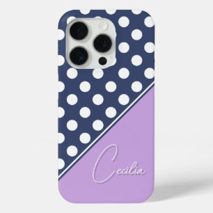Template For Your Name Beautiful Colours Polka Dot iPhone 15 Pro Case