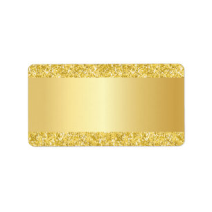 Template Gold Gradient and Glitter Background Label