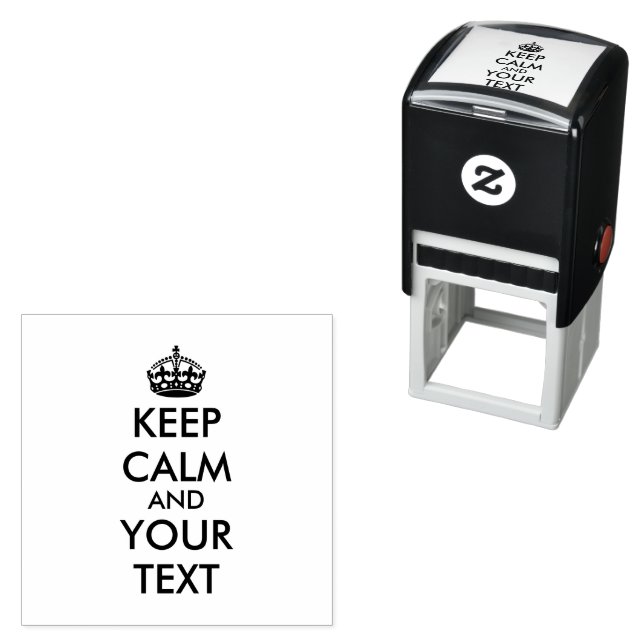 Template KEEP CALM and YOUR TEXT Self-inking Stamp (In Situ)