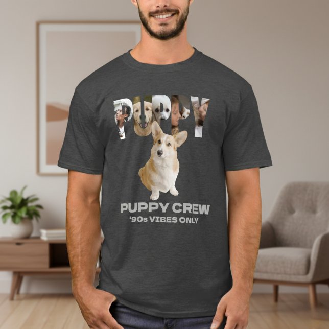 Template Men's T-Shirts Pet Puppy Custom Photo  (Creator Uploaded)