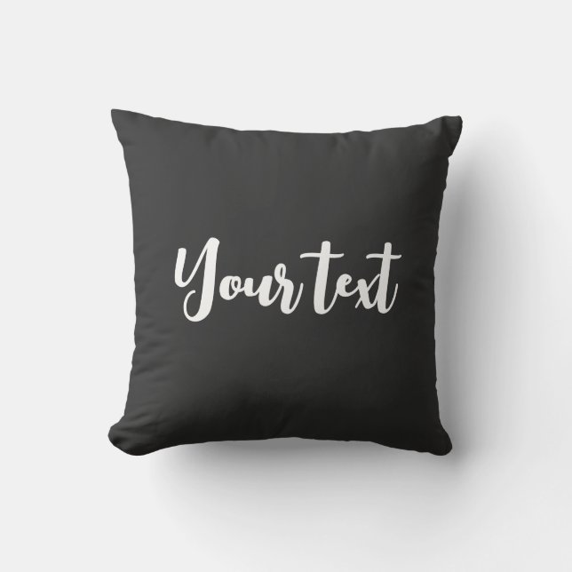 Template Modern Elegant Handwritten Script Text Cushion (Front)
