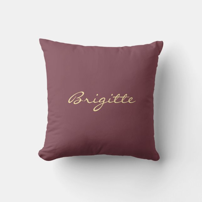 Template Modern Name Handwriting Script Elegant Cushion (Front)