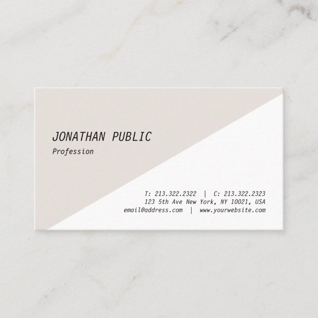 Template Modern Simple Elegant Professional Business Card (Front)