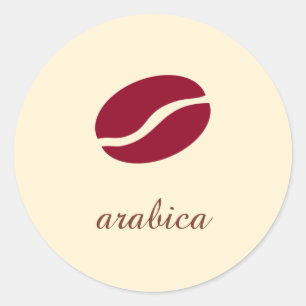 Template name the variety of coffee classic round sticker