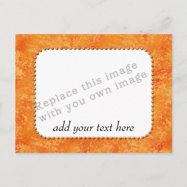 Template "Orange Pattern" Postcard (Front)