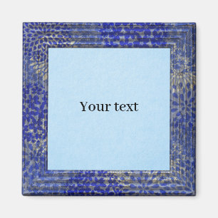 Template - Pastel blue with Medium blue frame Magnet