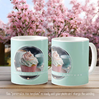 Template Photo Message Keepsake Aunt Aqua C112 Coffee Mug