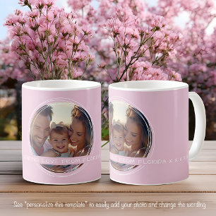 Template Photo Message Keepsake Family Pink C52 Co Coffee Mug