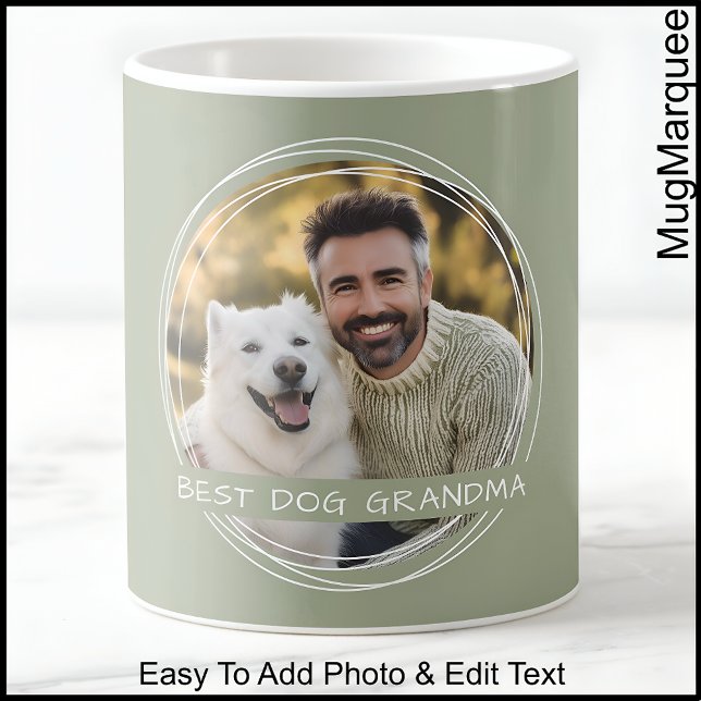 Template Photo Message Keepsake Grandma Green C22 Coffee Mug (Creator Uploaded)