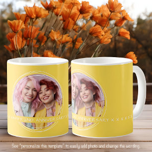 Template Photo Message Keepsake Love Yellow C61 Coffee Mug