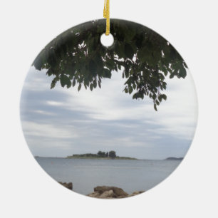 Template Photo Rectangle Camera Ceramic Tree Decoration