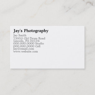 Template Photography Business Cards