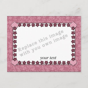 Template - Pink Heart Design Postcard